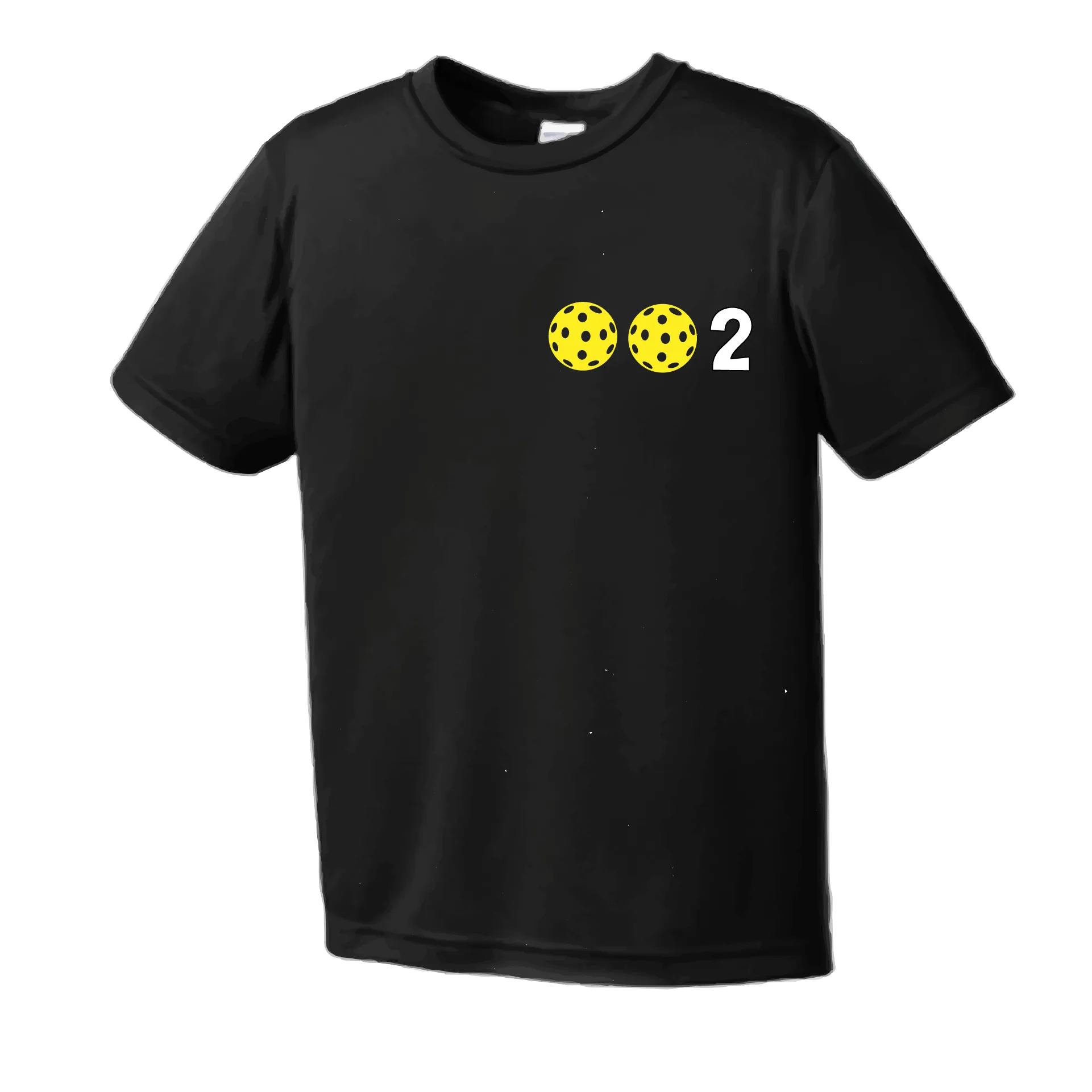 002 With Pickleballs (Yellow White Cyan) Customizable | Men's Short Sleeve Pickleball Shirt | 100% Polyester