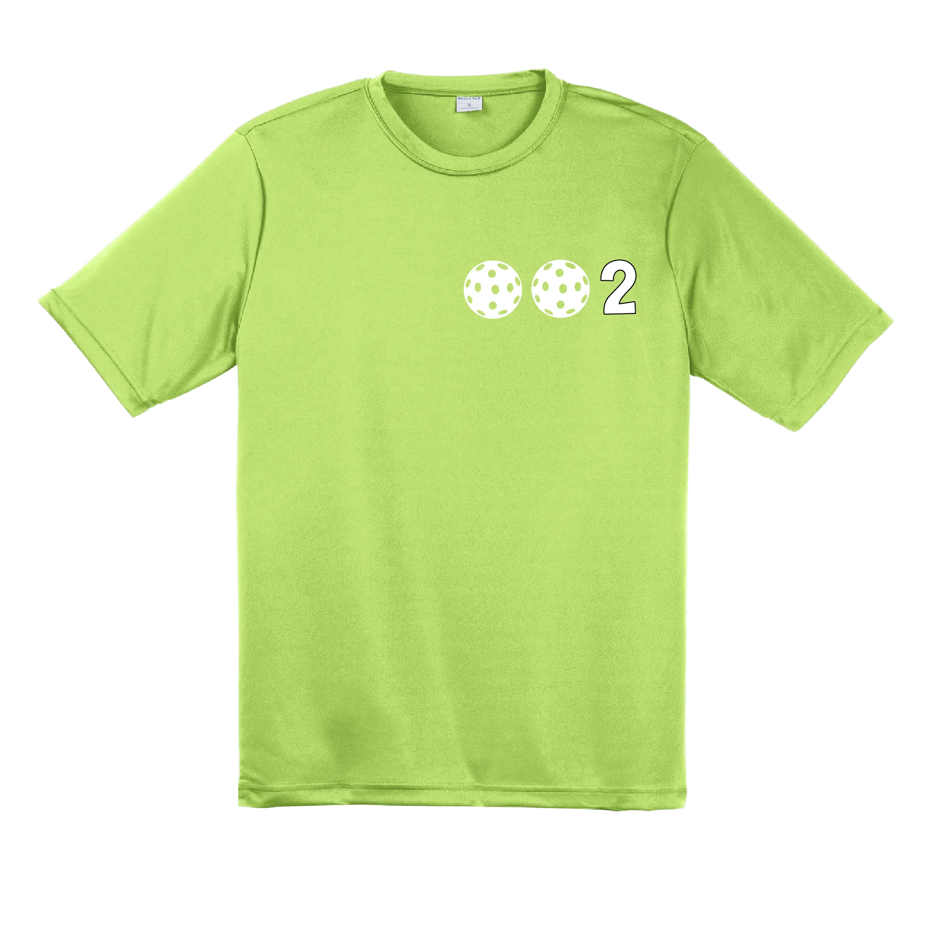 002 With Pickleballs (Yellow White Cyan) Customizable | Men's Short Sleeve Pickleball Shirt | 100% Polyester