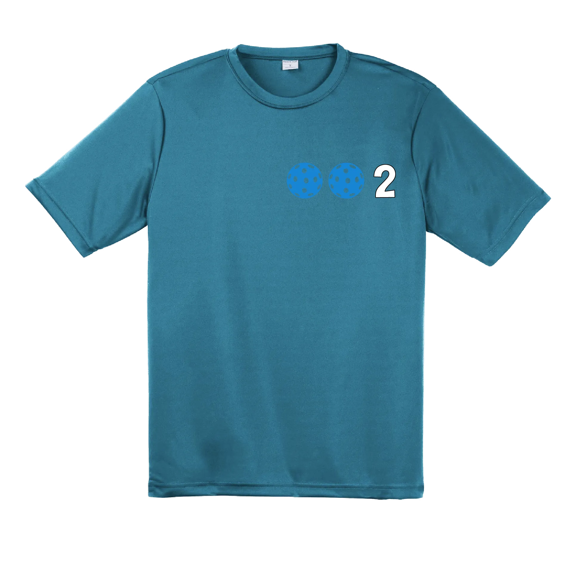 002 With Pickleballs (Yellow White Cyan) Customizable | Men's Short Sleeve Pickleball Shirt | 100% Polyester