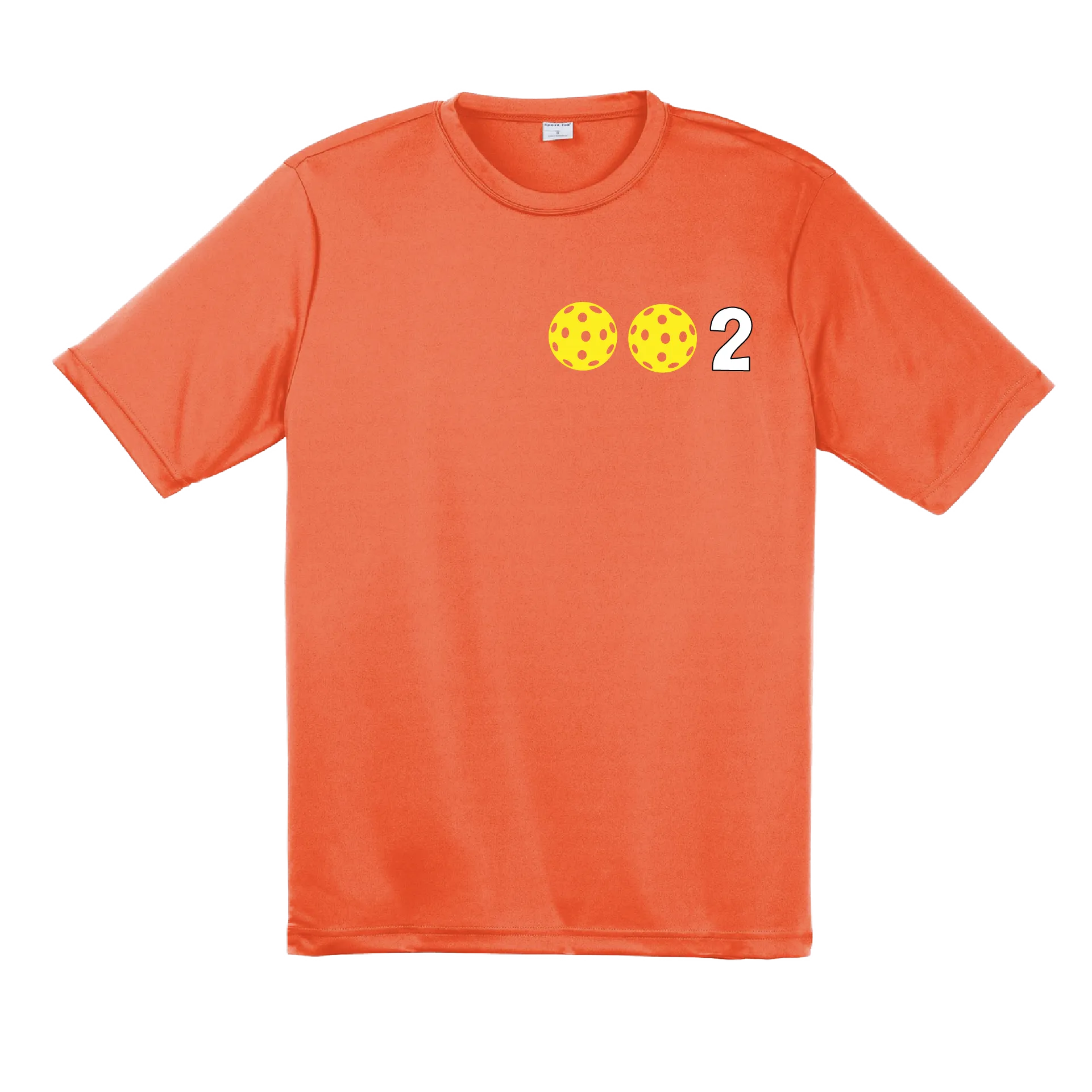 002 With Pickleballs (Yellow White Cyan) Customizable | Men's Short Sleeve Pickleball Shirt | 100% Polyester