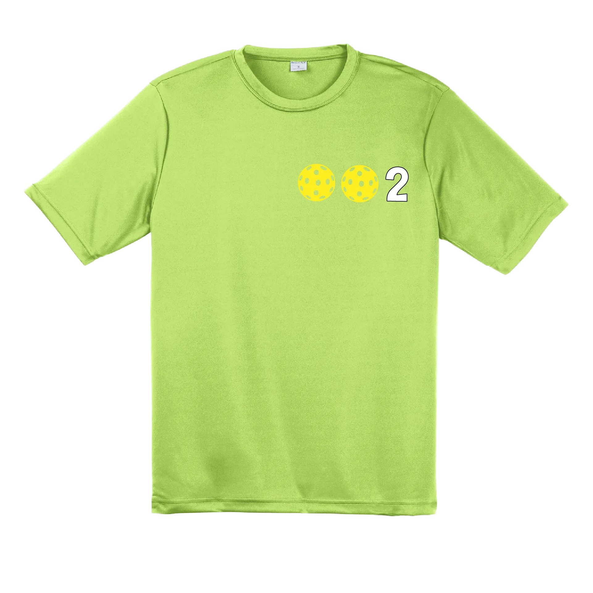 002 With Pickleballs (Yellow White Cyan) Customizable | Men's Short Sleeve Pickleball Shirt | 100% Polyester