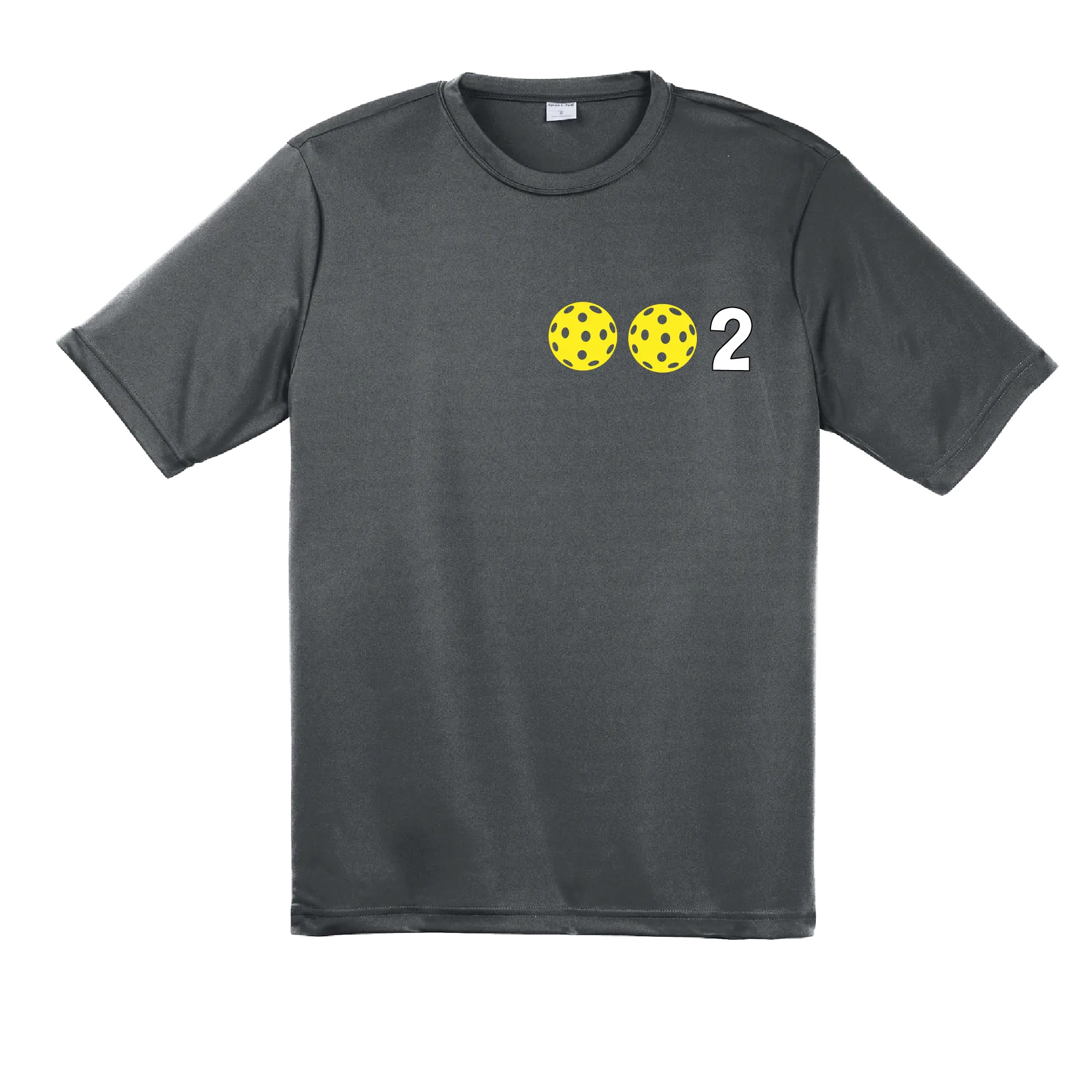 002 With Pickleballs (Yellow White Cyan) Customizable | Men's Short Sleeve Pickleball Shirt | 100% Polyester