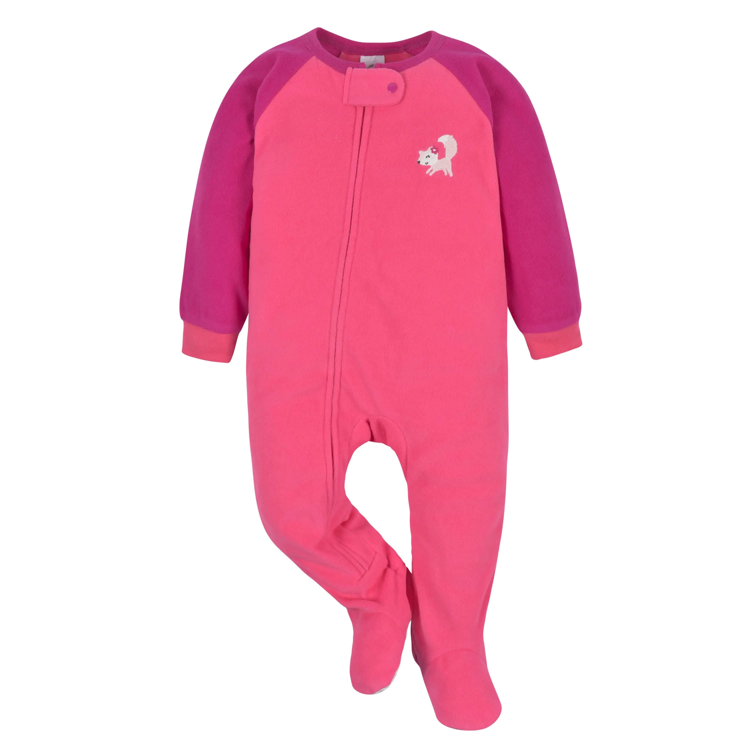 2-Pack Baby & Toddler Girls Pink Fox Fleece Pajamas