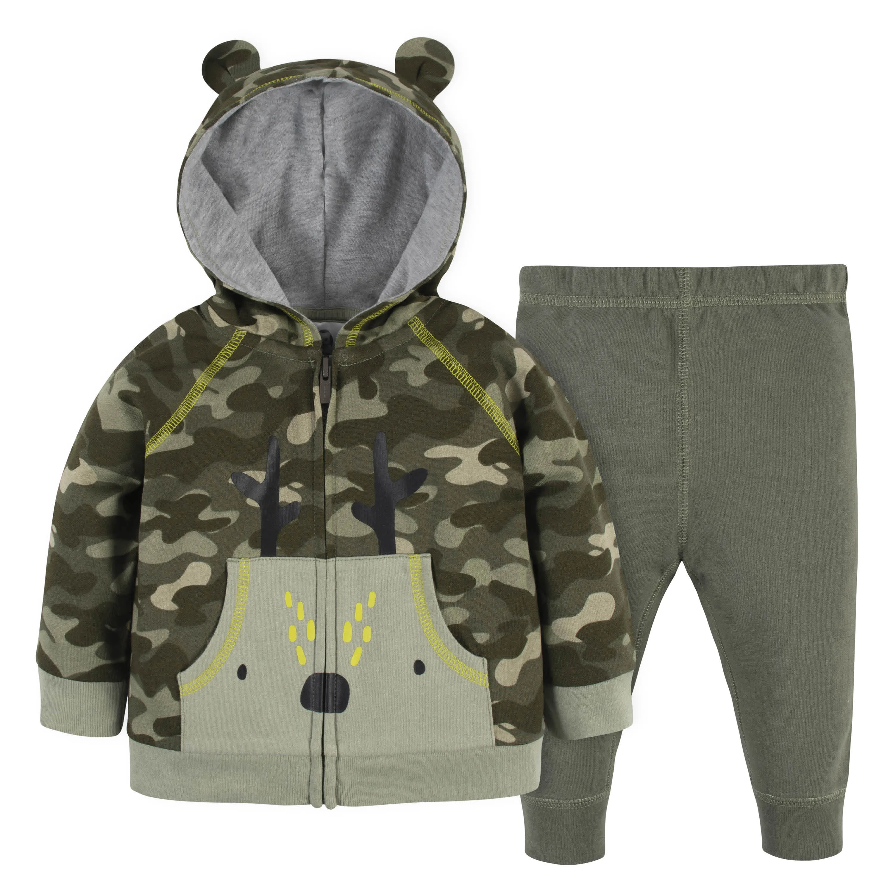 2-Piece Baby & Toddler Boys Comfy Camo Hoodie & Active Pant Set