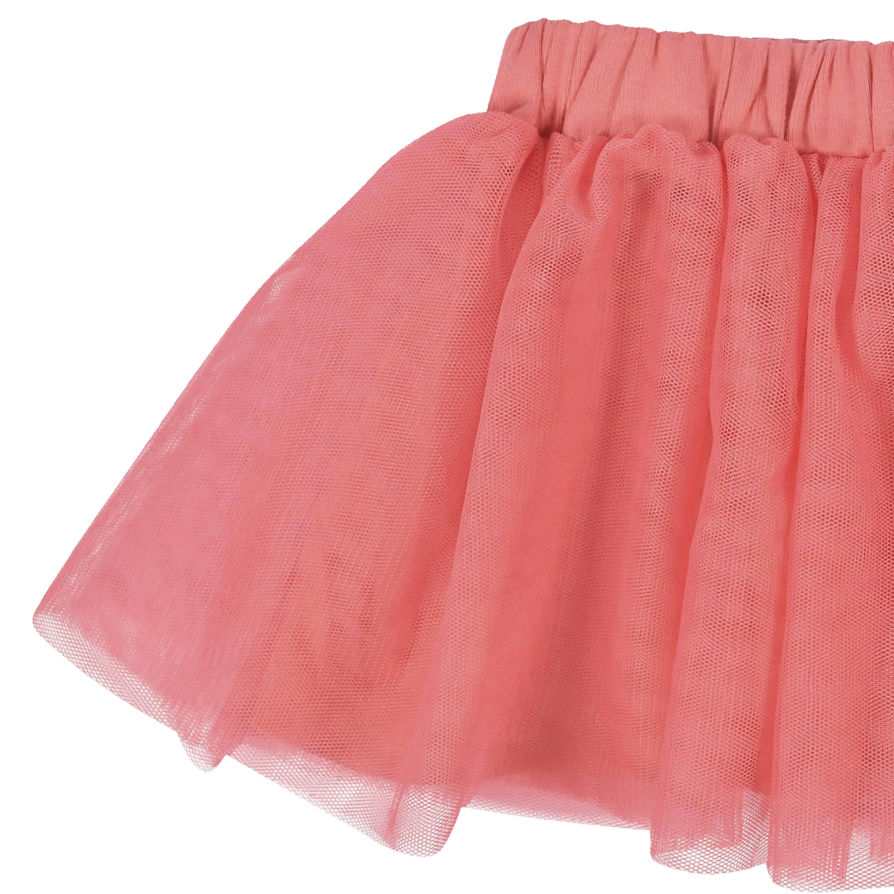 3-Piece Baby & Toddler Girls Apple Bouquets French Terry Top, Tulle Tutu, & Legging Set