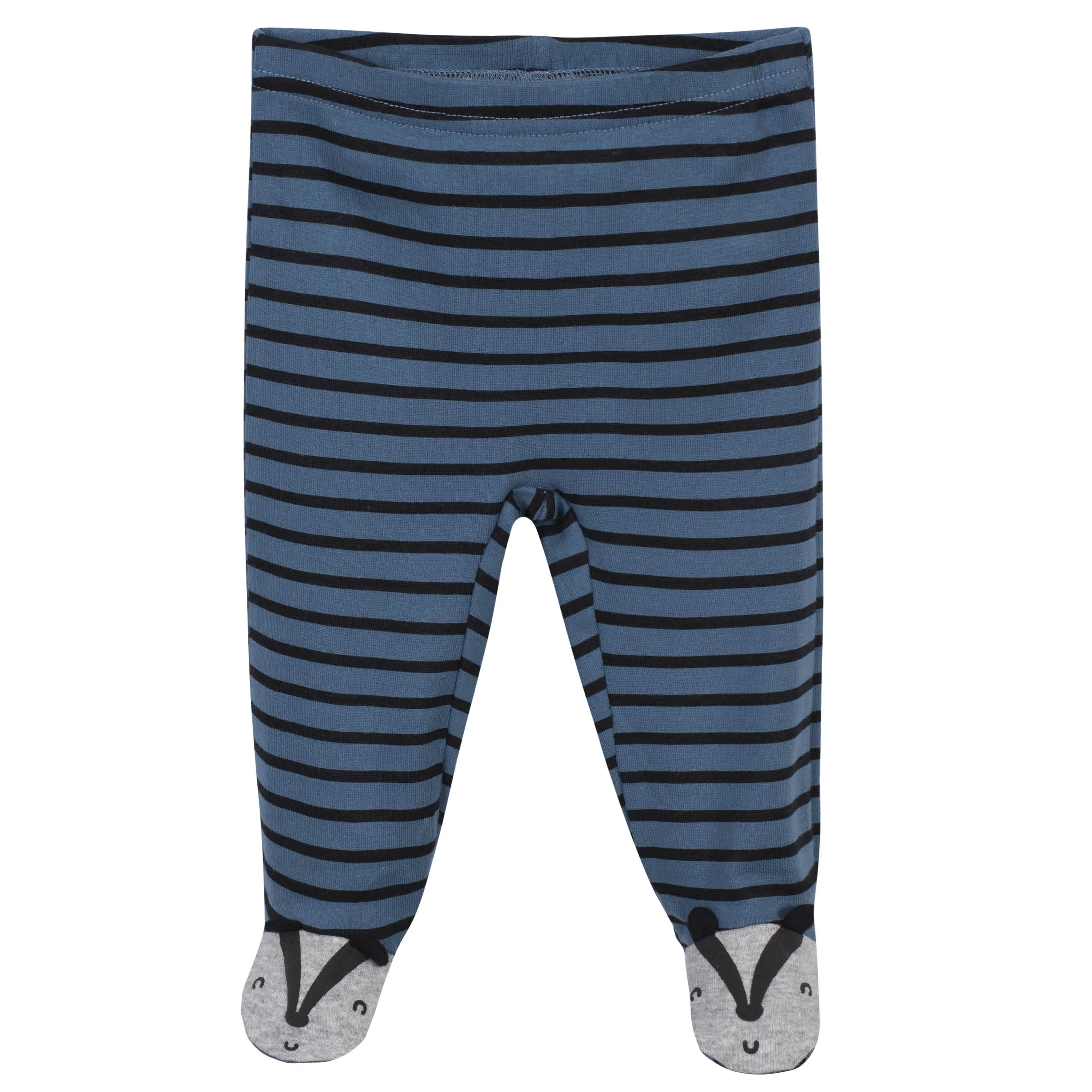 3-Piece Baby Boys Comfy Stretch Badger Shirt, Footed Pant and Cap Set