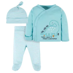 3-Piece Baby Boys Dino Blues Take Me Home Set