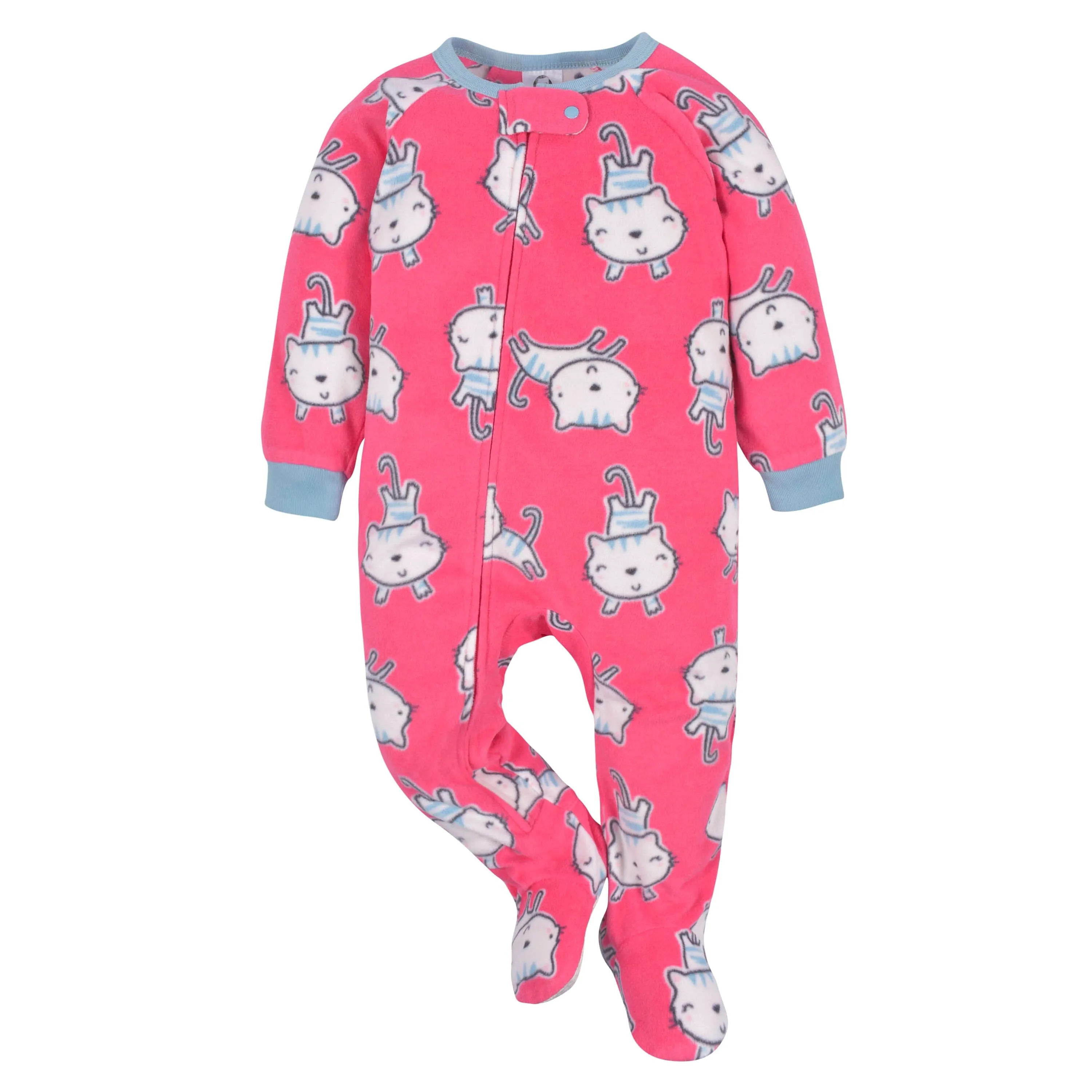 4-Pack Baby & Toddler Girls Tiger & Cutie Fleece Pajamas