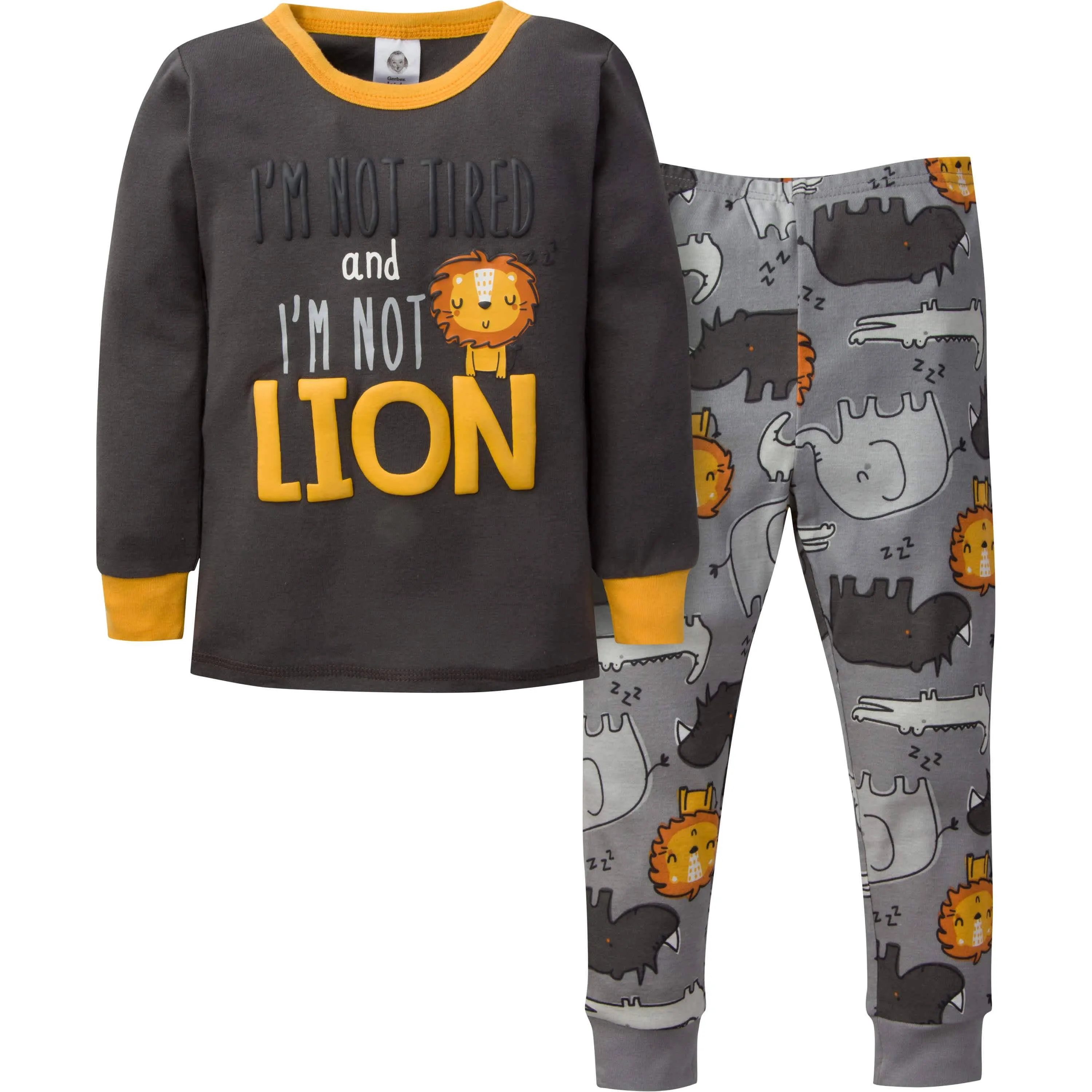 4-Piece Infant & Toddler Boys Lion Snug Fit Cotton Pajamas