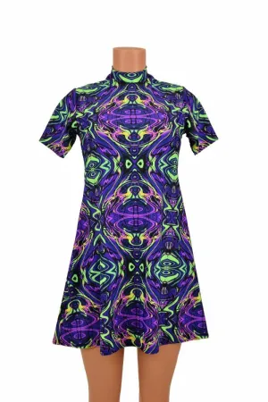 A-Line Neon Melt Dress