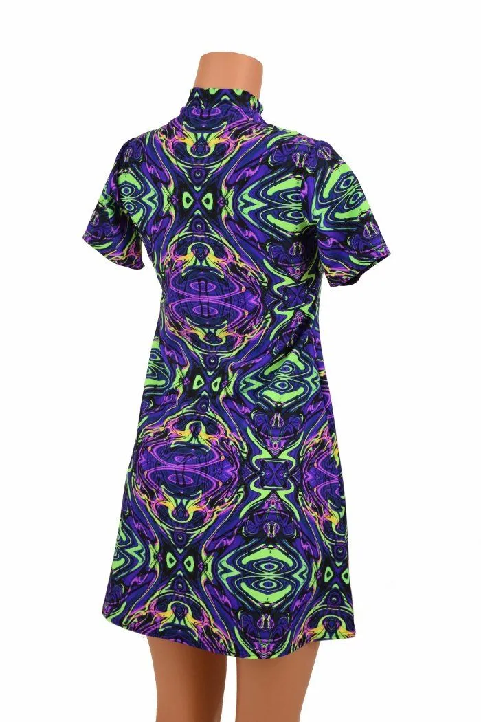 A-Line Neon Melt Dress