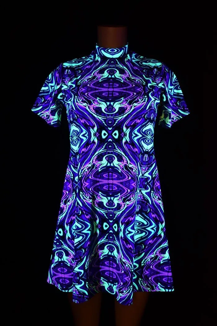 A-Line Neon Melt Dress