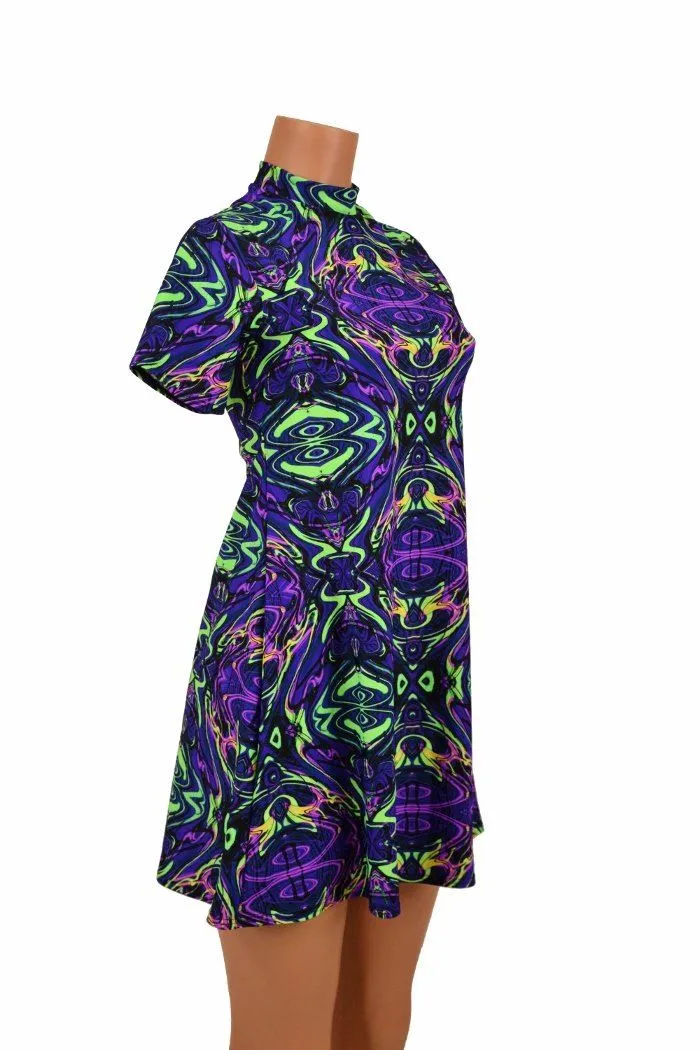 A-Line Neon Melt Dress