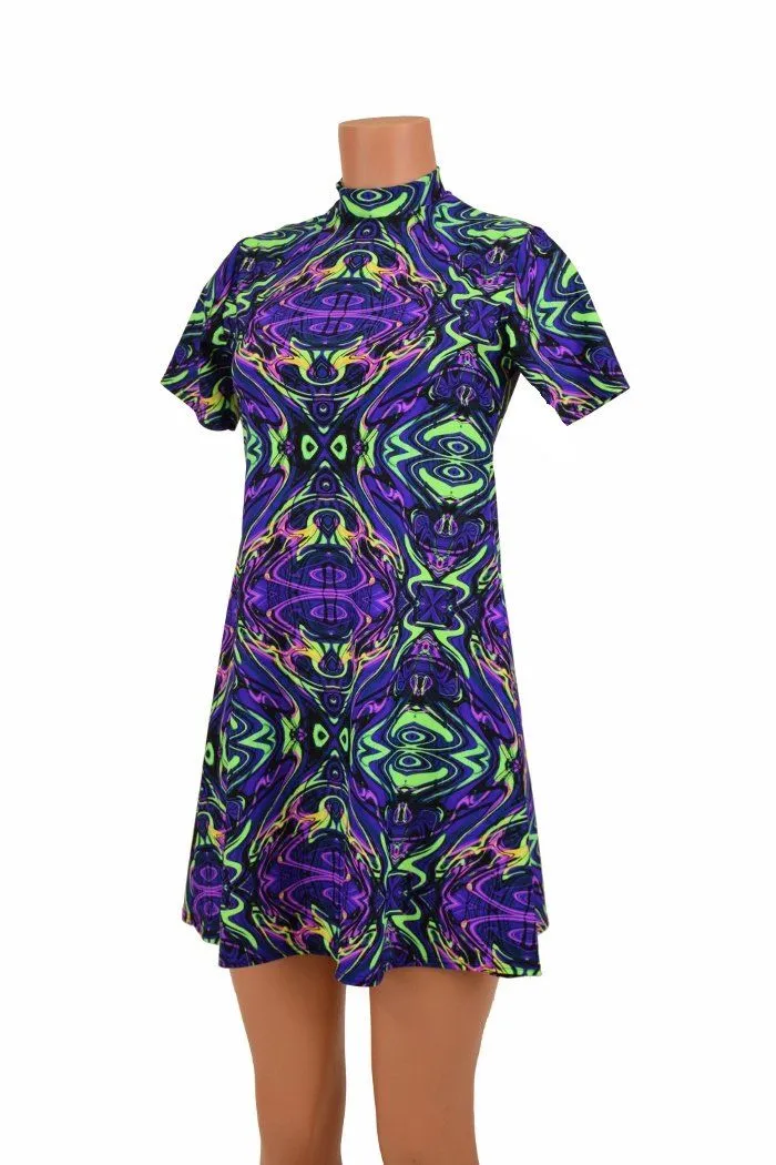 A-Line Neon Melt Dress