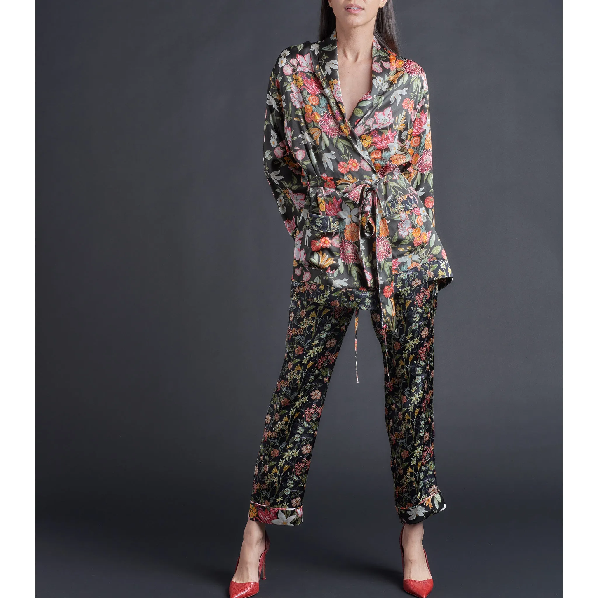 Albertina Jacket in Liberty Print Silk Charmeuse