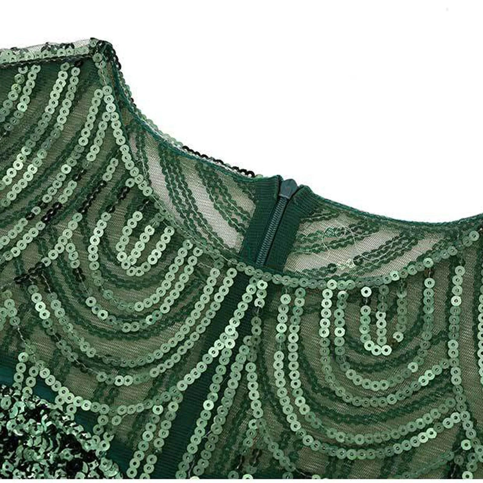 Années 20 Robe Fourreau Sequins Art Deco