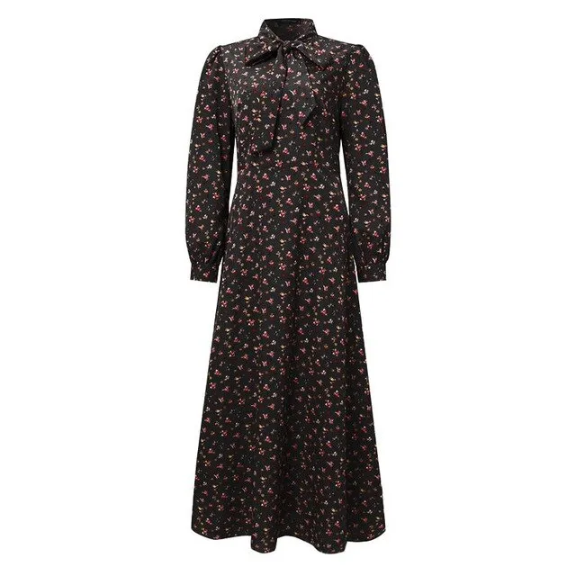 Années 40 Robe Longue Imprimé Floral Liberty Kate