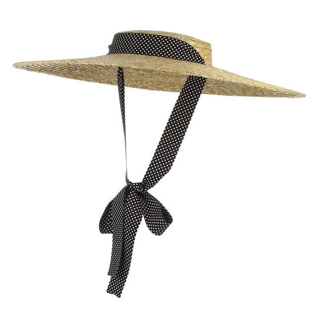 Années 60 Chapeau de Paille Glamour Rétro