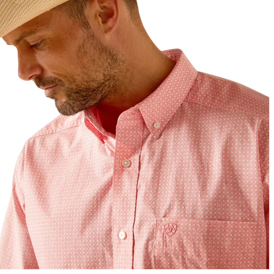 Ariat Men's Junior Classic Coral Print Shirt