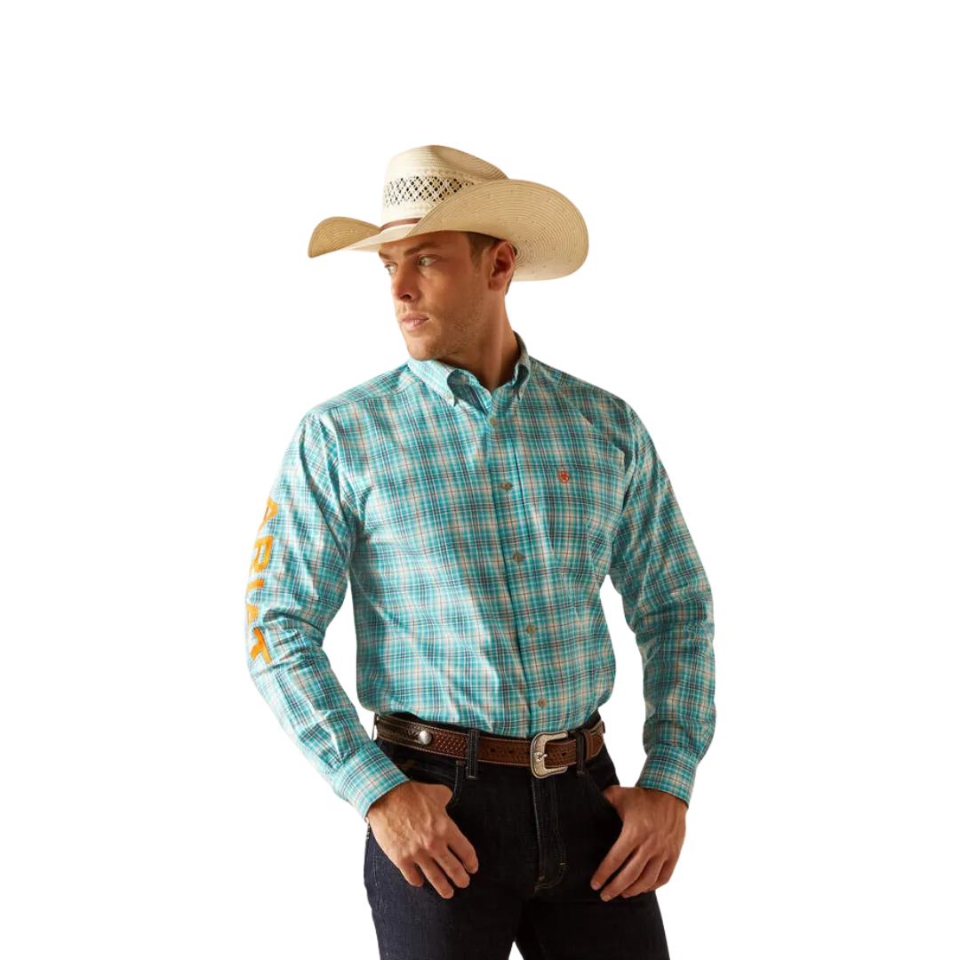 Ariat Men's Pro Series Team Vincent Classic Fit Turquiose Shirt