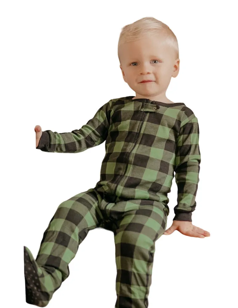 Baby Footed Plaid Pajamas