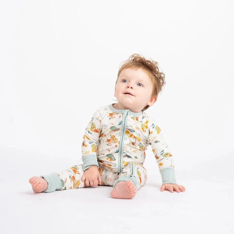 Beach Day Bamboo Baby Pajamas - Convertible