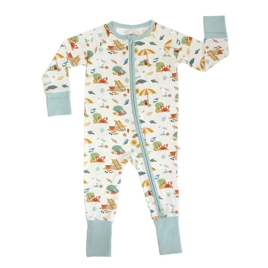 Beach Day Bamboo Baby Pajamas - Convertible