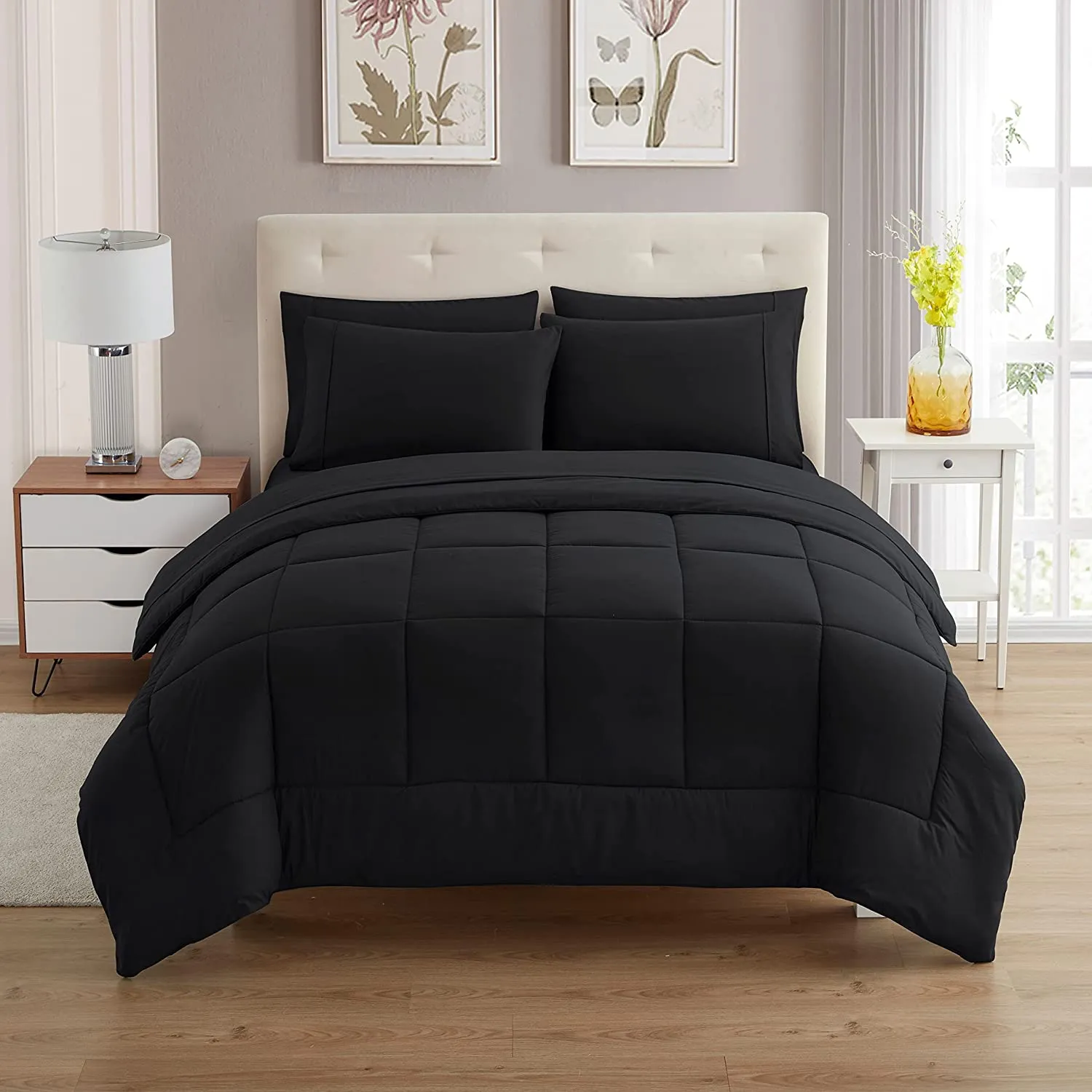 Black Study Bed Set