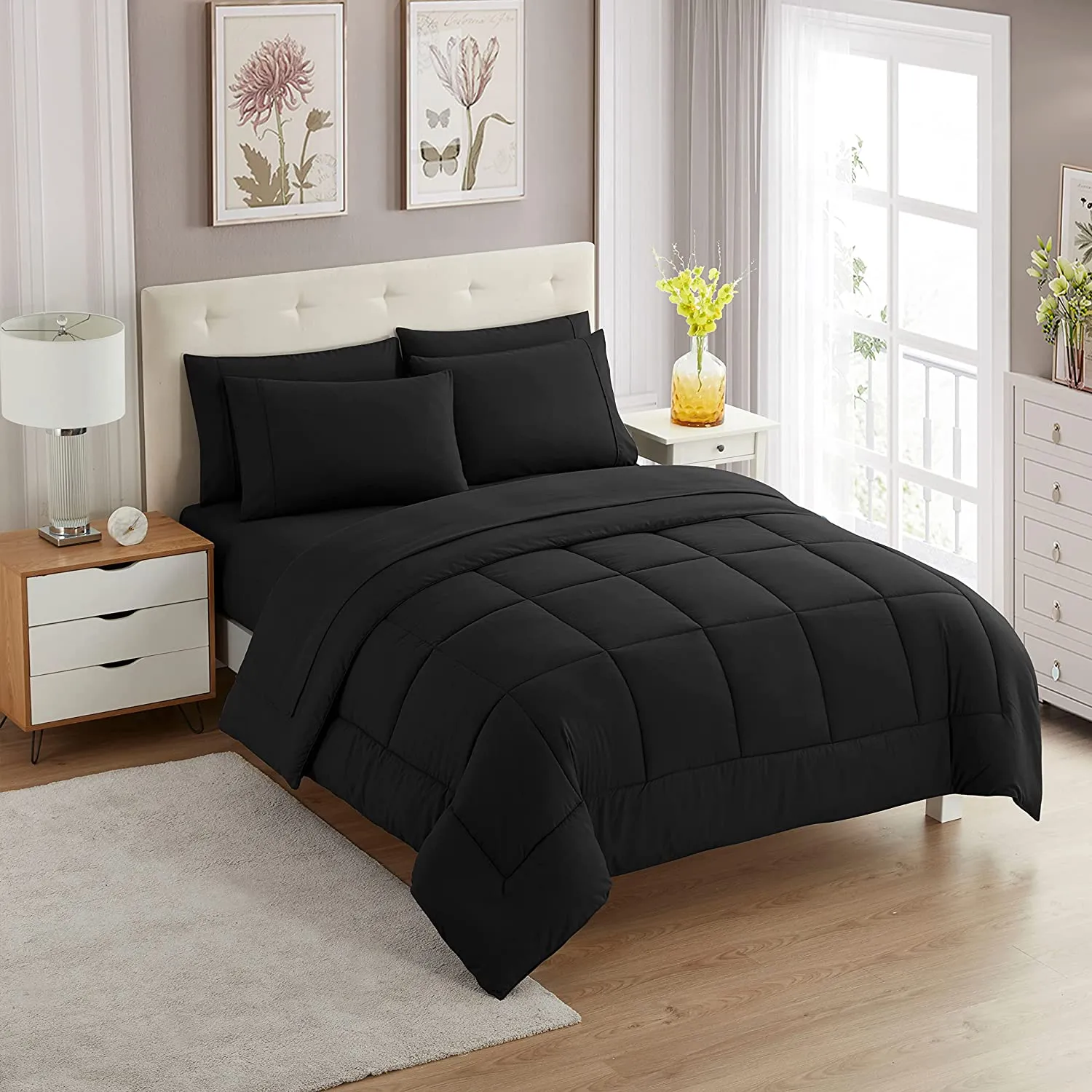 Black Study Bed Set