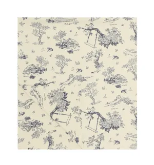 Blue Toile Large Print Blanket