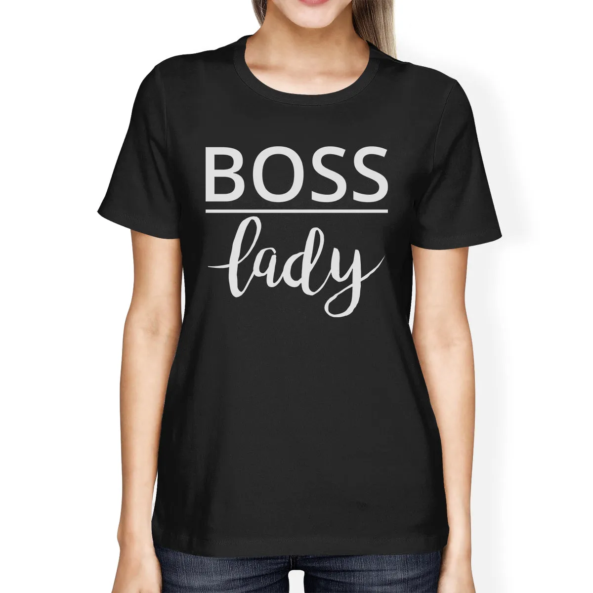 Boss Man Mens Black Graphic T-Shirt Matching Outfits For Family