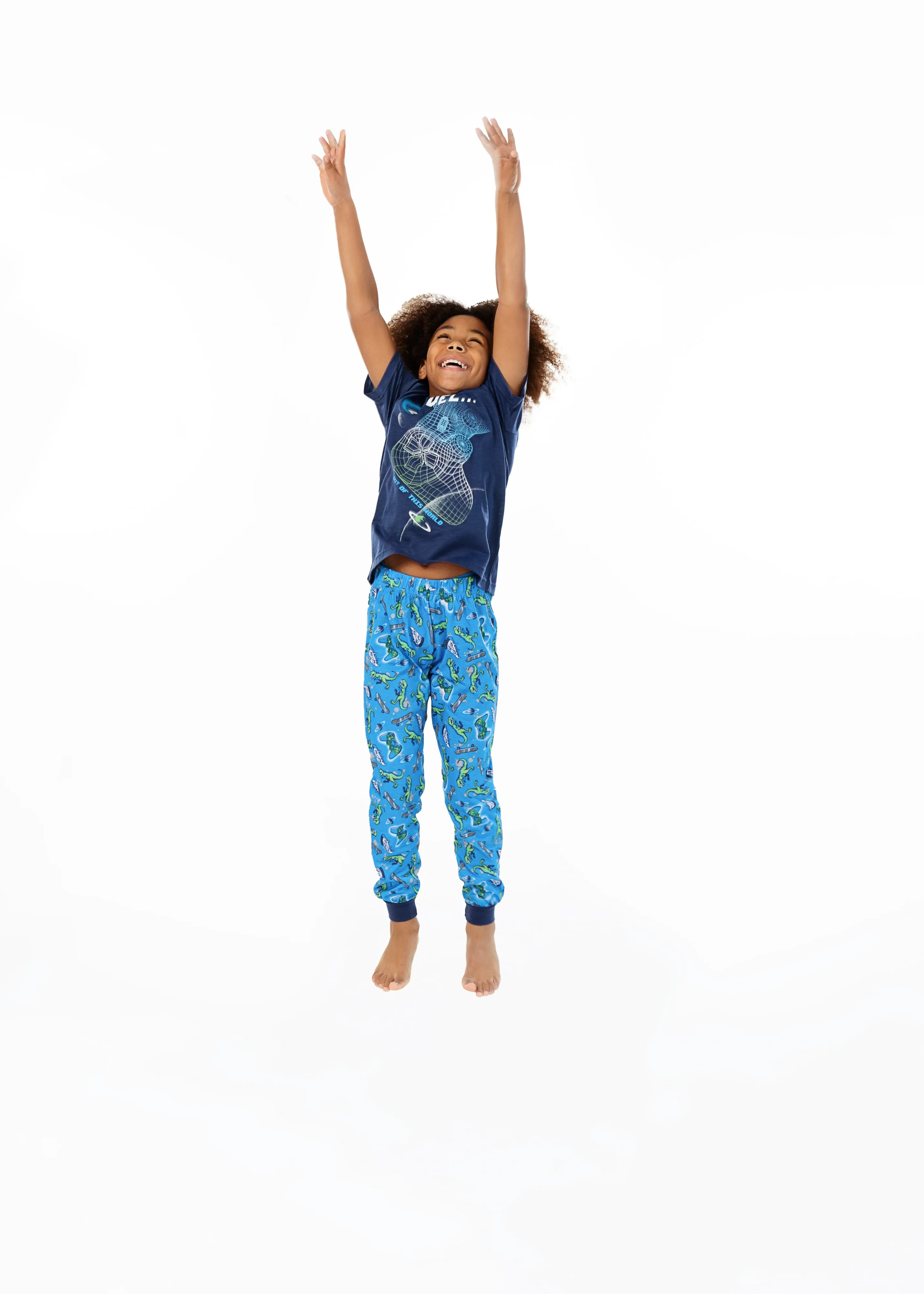 Boys Glow In The Dark Level Up 2-Piece Pajama Sleep Pants Set