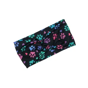 Bright Paw Print Headband