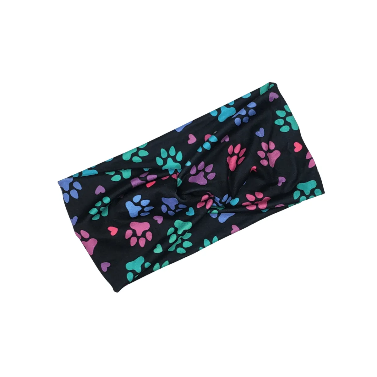 Bright Paw Print Headband