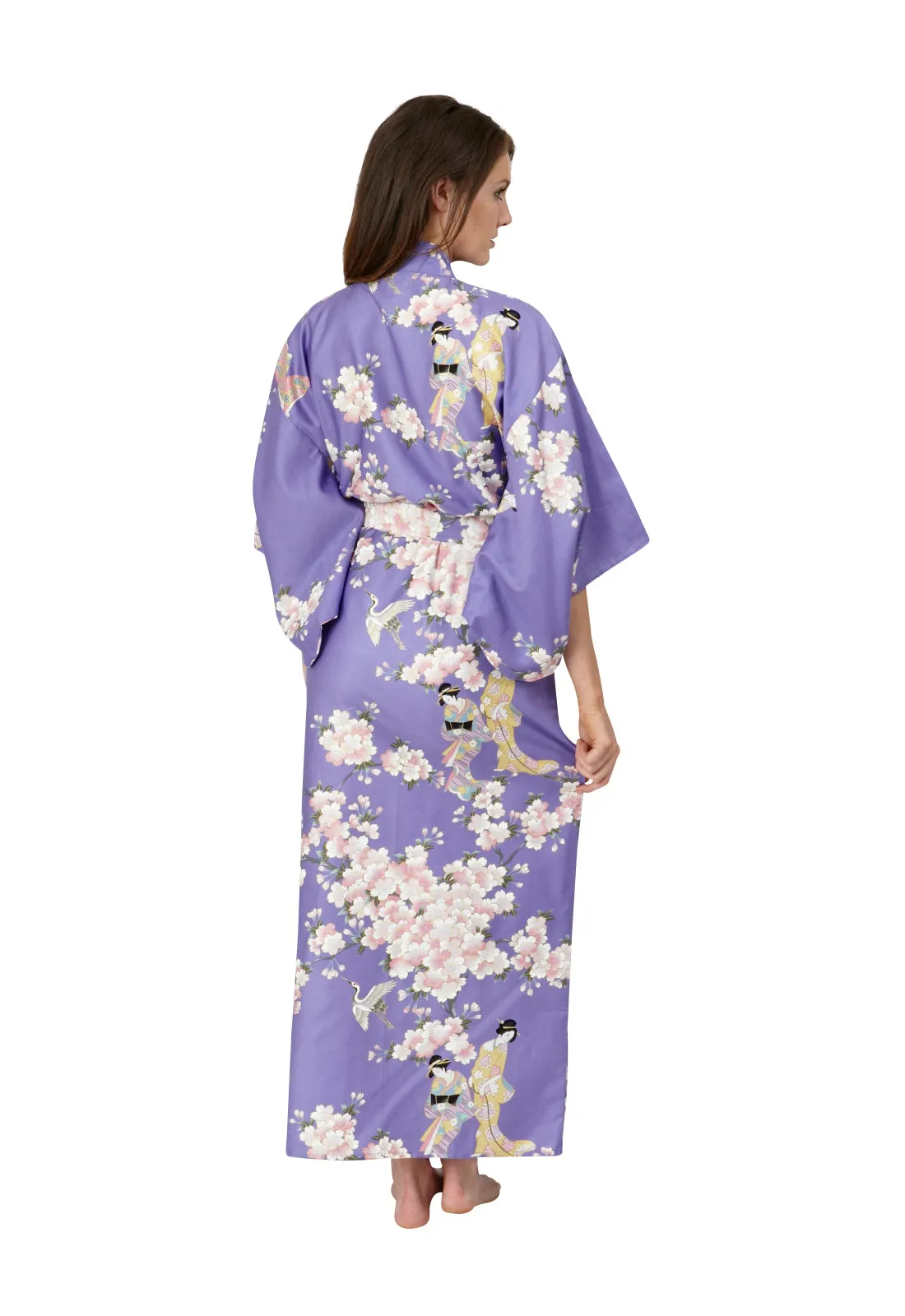 Cherry Blossom & Beauty Long Cotton Kimono