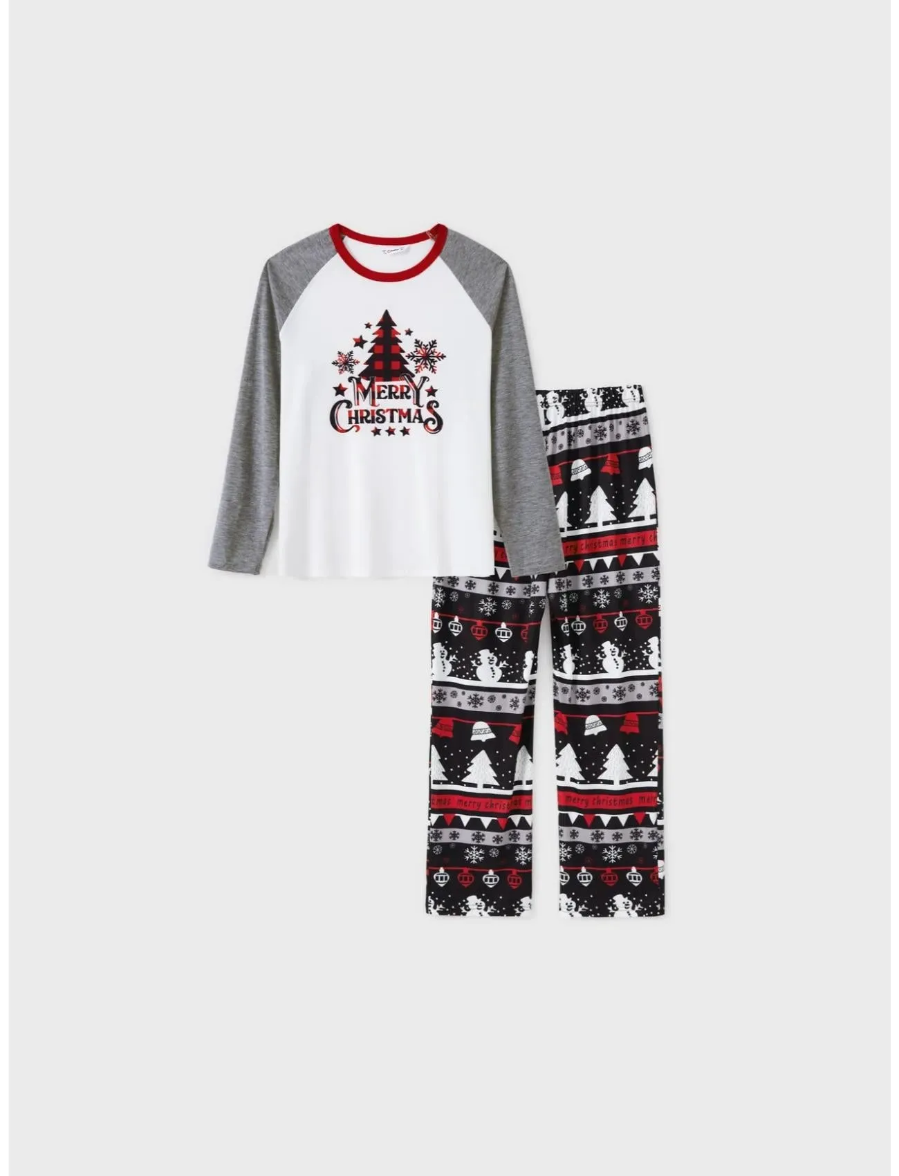 Christmas Tree And Snowflake Print Family Matching Pajama Sets