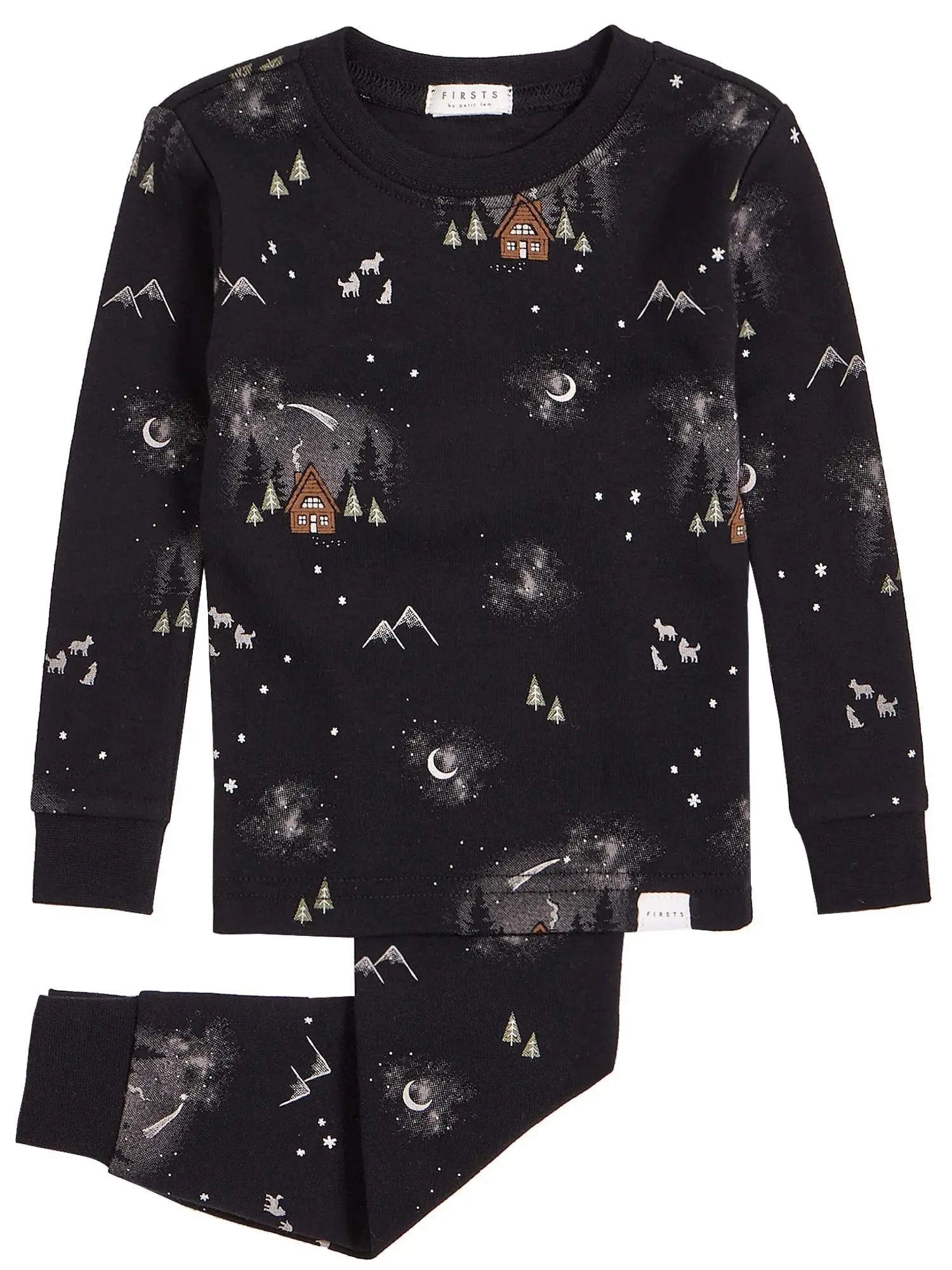 Petit Lem Cozy Cabin Nightsky-Print Pyjama Set