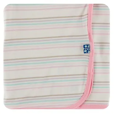 Cupcake Stripe Print Swaddling Blanket