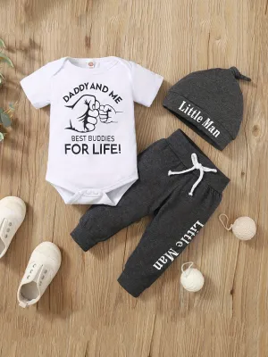 Daddy And Son Print Outfit Set for Baby Boys Gift