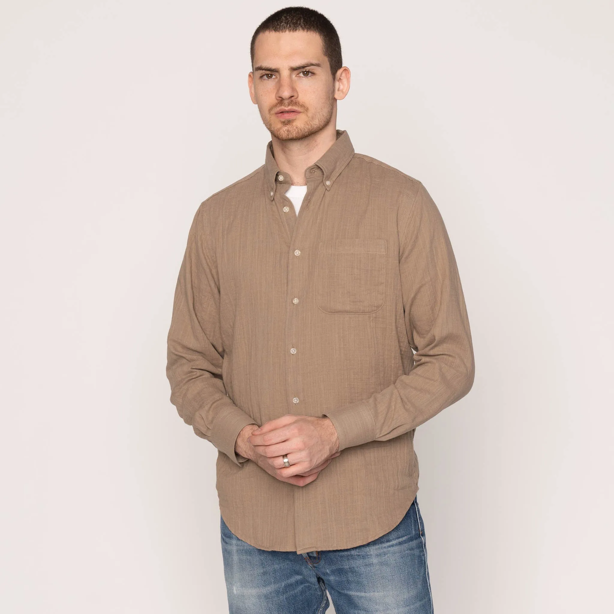 Easy Shirt - Double Wave Slub Gauze - Sand