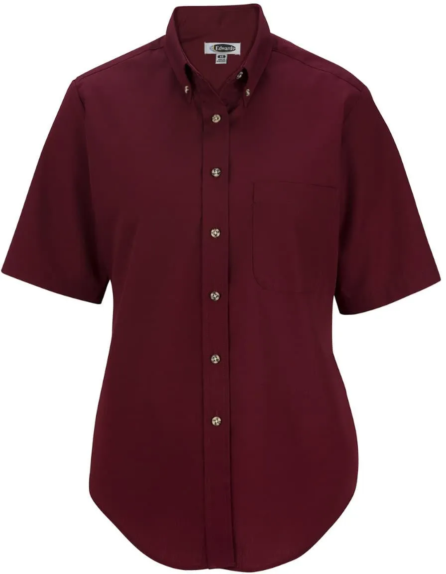 Edwards Ladies Easy Care Short Sleeve Poplin Shirt