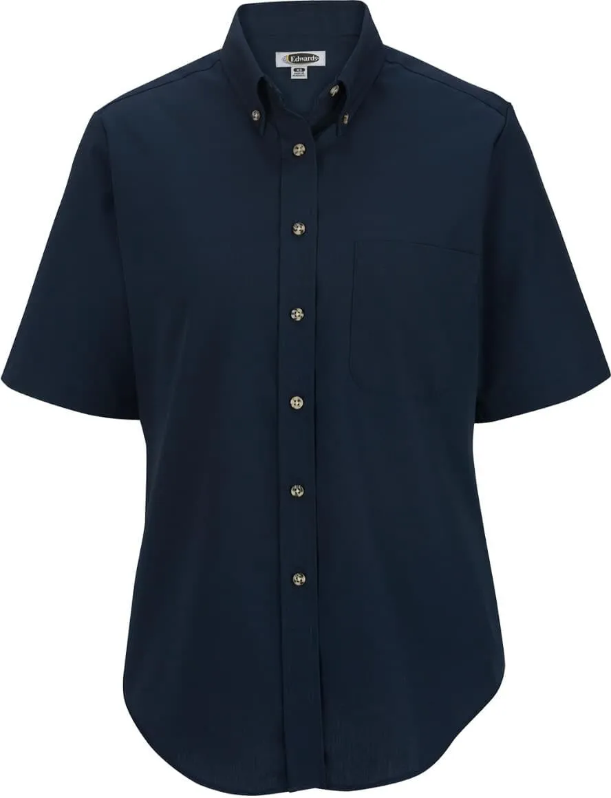 Edwards Ladies Easy Care Short Sleeve Poplin Shirt