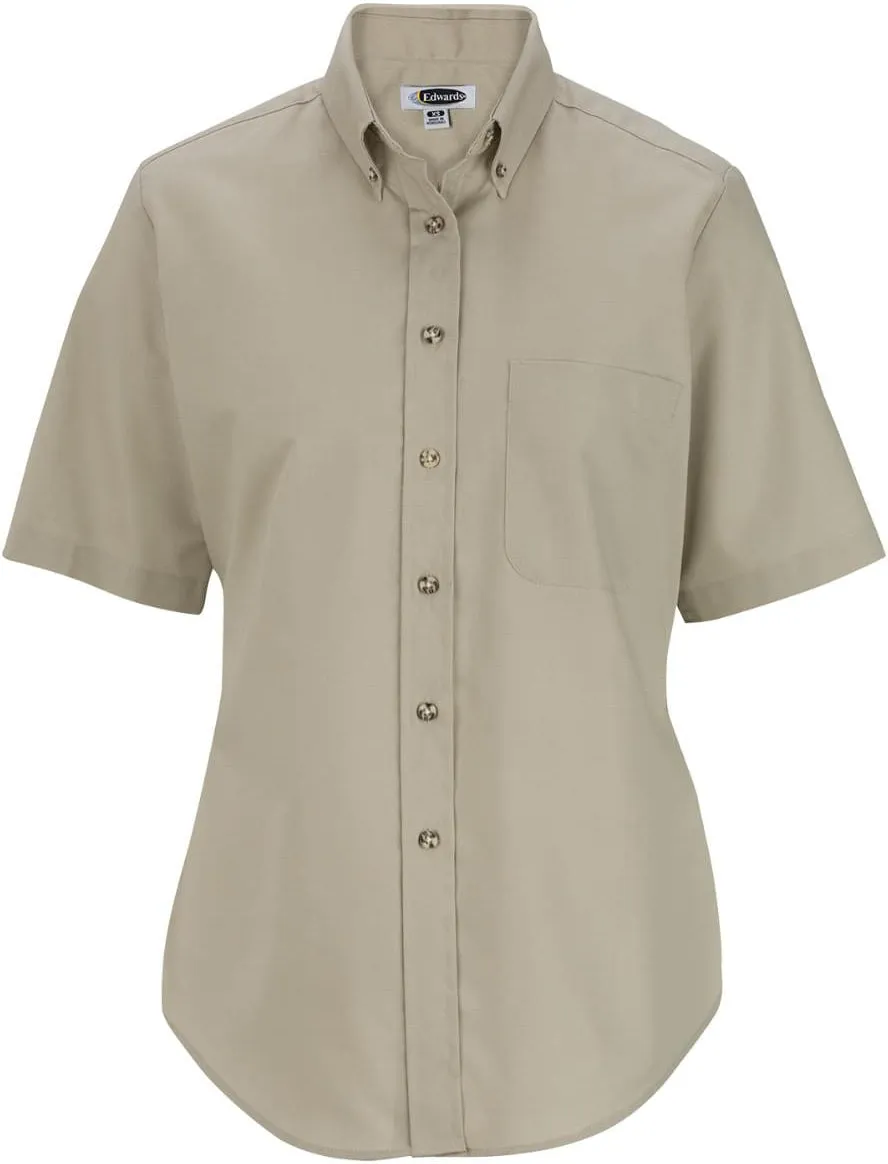 Edwards Ladies Easy Care Short Sleeve Poplin Shirt