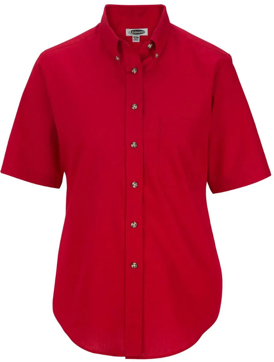 Edwards Ladies Easy Care Short Sleeve Poplin Shirt