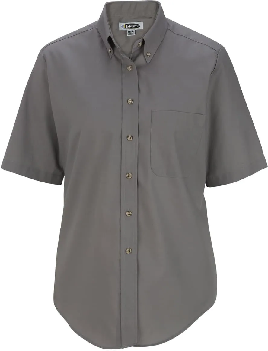 Edwards Ladies Easy Care Short Sleeve Poplin Shirt