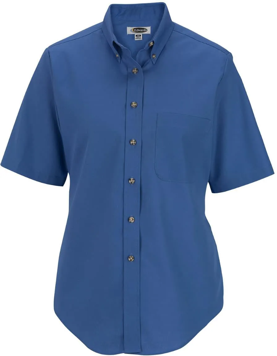 Edwards Ladies Easy Care Short Sleeve Poplin Shirt