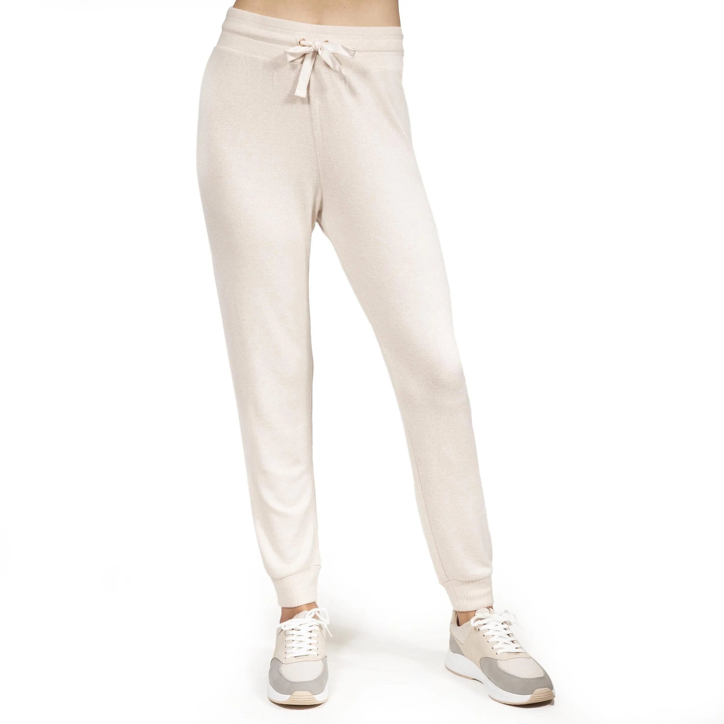 Ensemble Homewear T-shirt cache-cur et pantalon jogger Beige