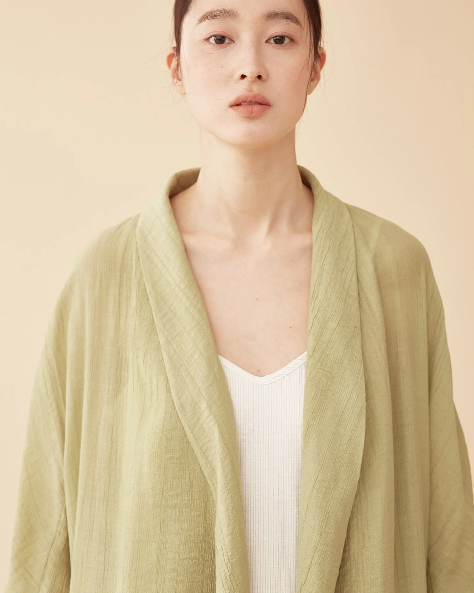 George Shawl Collar Robe / Green Tea