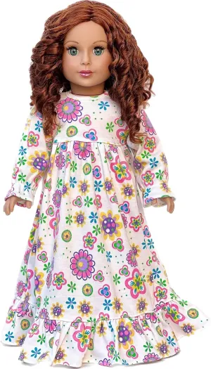 Good Night - Clothes for 18 inch Doll - Cotton Nightgown