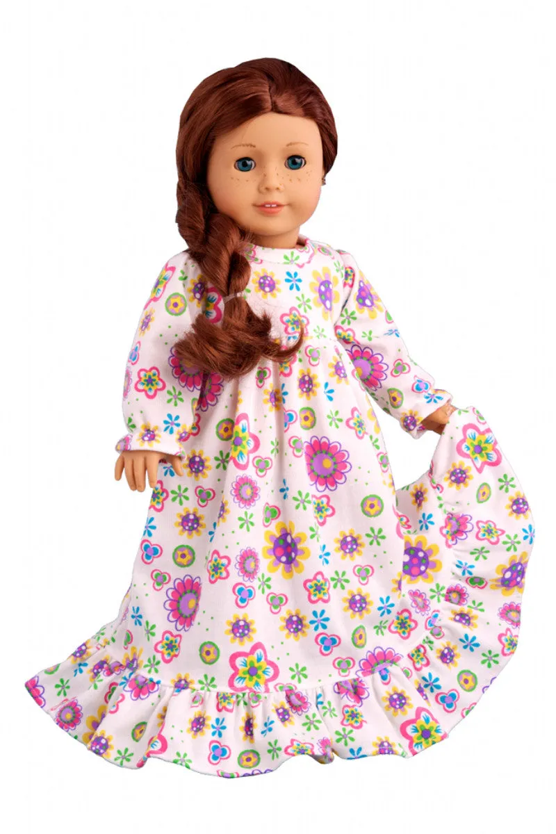 Good Night - Clothes for 18 inch Doll - Cotton Nightgown